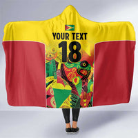 Custom Guyana Football Hooded Blanket Golden Jaguars Spirit - Yellow - Wonder Print Shop