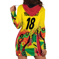 Custom Guyana Football Hoodie Dress Golden Jaguars Spirit - Yellow - Wonder Print Shop