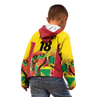 Custom Guyana Football Kid Hoodie Golden Jaguars Spirit - Yellow - Wonder Print Shop