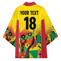 Custom Guyana Football Kimono Golden Jaguars Spirit - Yellow - Wonder Print Shop