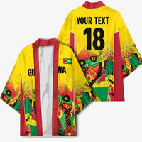 Custom Guyana Football Kimono Golden Jaguars Spirit - Yellow - Wonder Print Shop