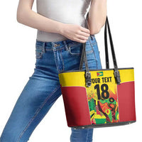 Custom Guyana Football Leather Tote Bag Golden Jaguars Spirit - Yellow - Wonder Print Shop
