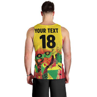 Custom Guyana Football Men Tank Top Golden Jaguars Spirit - Yellow - Wonder Print Shop