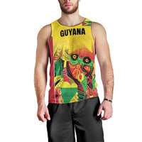 Custom Guyana Football Men Tank Top Golden Jaguars Spirit - Yellow - Wonder Print Shop