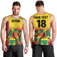 Custom Guyana Football Men Tank Top Golden Jaguars Spirit - Yellow - Wonder Print Shop