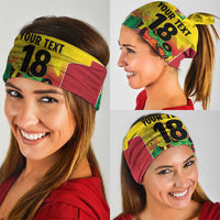 Custom Guyana Football Neck Gaiter Golden Jaguars Spirit - Yellow - Wonder Print Shop