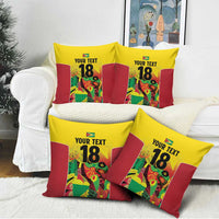 Custom Guyana Football Pillow Cover Golden Jaguars Spirit - Yellow - Wonder Print Shop