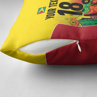 Custom Guyana Football Pillow Cover Golden Jaguars Spirit - Yellow - Wonder Print Shop