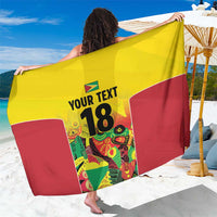 Custom Guyana Football Sarong Golden Jaguars Spirit - Yellow - Wonder Print Shop