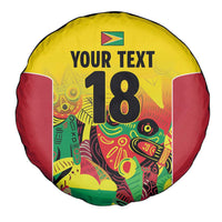 Custom Guyana Football Spare Tire Cover Golden Jaguars Spirit - Yellow - Wonder Print Shop