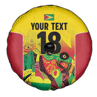 Custom Guyana Football Spare Tire Cover Golden Jaguars Spirit - Yellow - Wonder Print Shop