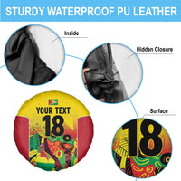 Custom Guyana Football Spare Tire Cover Golden Jaguars Spirit - Yellow - Wonder Print Shop