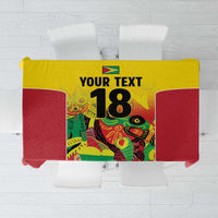 Custom Guyana Football Tablecloth Golden Jaguars Spirit - Yellow - Wonder Print Shop