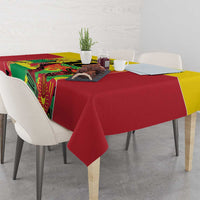 Custom Guyana Football Tablecloth Golden Jaguars Spirit - Yellow - Wonder Print Shop