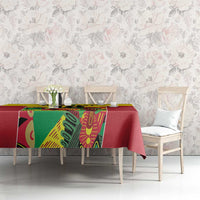 Custom Guyana Football Tablecloth Golden Jaguars Spirit - Yellow - Wonder Print Shop