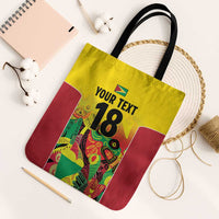 Custom Guyana Football Tote Bag Golden Jaguars Spirit - Yellow - Wonder Print Shop