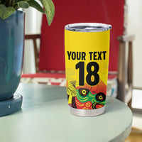 Custom Guyana Football Tumbler Cup Golden Jaguars Spirit - Yellow - Wonder Print Shop