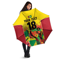 Custom Guyana Football Umbrella Golden Jaguars Spirit - Yellow - Wonder Print Shop