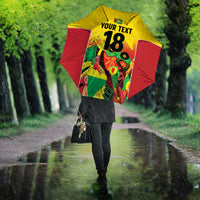 Custom Guyana Football Umbrella Golden Jaguars Spirit - Yellow - Wonder Print Shop