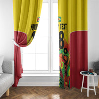 Custom Guyana Football Window Curtain Golden Jaguars Spirit - Yellow - Wonder Print Shop