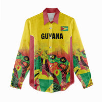 Custom Guyana Football Women Casual Shirt Golden Jaguars Spirit - Yellow - Wonder Print Shop