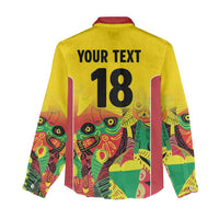 Custom Guyana Football Women Casual Shirt Golden Jaguars Spirit - Yellow - Wonder Print Shop