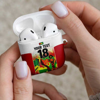 Custom Guyana Football AirPods Case Golden Jaguars Spirit - White - Wonder Print Shop