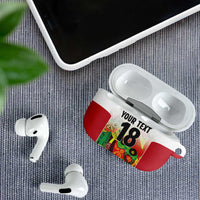 Custom Guyana Football AirPods Case Golden Jaguars Spirit - White - Wonder Print Shop