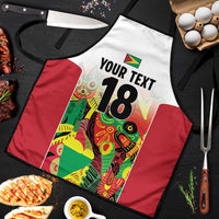 Custom Guyana Football Apron Golden Jaguars Spirit - White - Wonder Print Shop