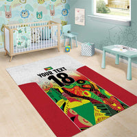 Custom Guyana Football Area Rug Golden Jaguars Spirit - White - Wonder Print Shop