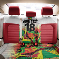Custom Guyana Football Back Car Seat Cover Golden Jaguars Spirit - White - Wonder Print Shop