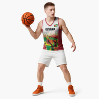 Custom Guyana Football Basketball Jersey Golden Jaguars Spirit - White - Wonder Print Shop