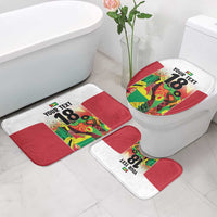 Custom Guyana Football Bathroom Set Golden Jaguars Spirit - White - Wonder Print Shop