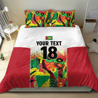 Custom Guyana Football Bedding Set Golden Jaguars Spirit - White - Wonder Print Shop