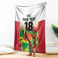 Custom Guyana Football Blanket Golden Jaguars Spirit - White - Wonder Print Shop