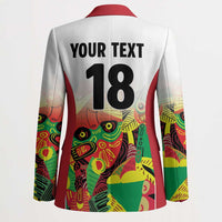 Custom Guyana Football Blazer Golden Jaguars Spirit - White - Wonder Print Shop
