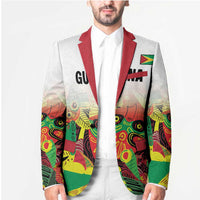 Custom Guyana Football Blazer Golden Jaguars Spirit - White - Wonder Print Shop