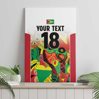 Custom Guyana Football Canvas Wall Art Golden Jaguars Spirit - White - Wonder Print Shop