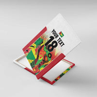 Custom Guyana Football Canvas Wall Art Golden Jaguars Spirit - White - Wonder Print Shop