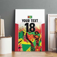 Custom Guyana Football Canvas Wall Art Golden Jaguars Spirit - White - Wonder Print Shop