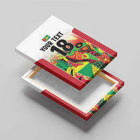 Custom Guyana Football Canvas Wall Art Golden Jaguars Spirit - White - Wonder Print Shop