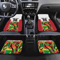 Custom Guyana Football Car Mats Golden Jaguars Spirit - White - Wonder Print Shop