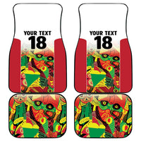Custom Guyana Football Car Mats Golden Jaguars Spirit - White - Wonder Print Shop