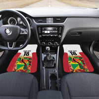Custom Guyana Football Car Mats Golden Jaguars Spirit - White - Wonder Print Shop