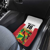 Custom Guyana Football Car Mats Golden Jaguars Spirit - White - Wonder Print Shop