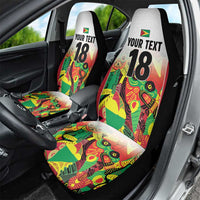Custom Guyana Football Car Seat Cover Golden Jaguars Spirit - White - Wonder Print Shop