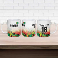 Custom Guyana Football Ceramic Mug Golden Jaguars Spirit - White - Wonder Print Shop