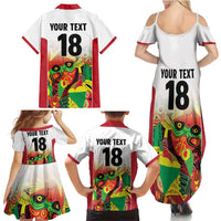 Custom Guyana Football Family Matching Summer Maxi Dress and Hawaiian Shirt Golden Jaguars Spirit - White - Wonder Print Shop