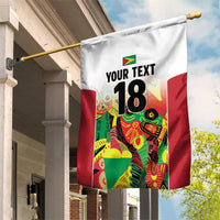 Custom Guyana Football Garden Flag Golden Jaguars Spirit - White - Wonder Print Shop