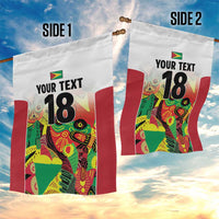 Custom Guyana Football Garden Flag Golden Jaguars Spirit - White - Wonder Print Shop